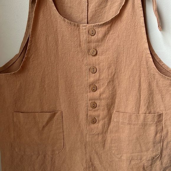 Brown, Dark Khaki One Piece Romper - Picture 4 of 6